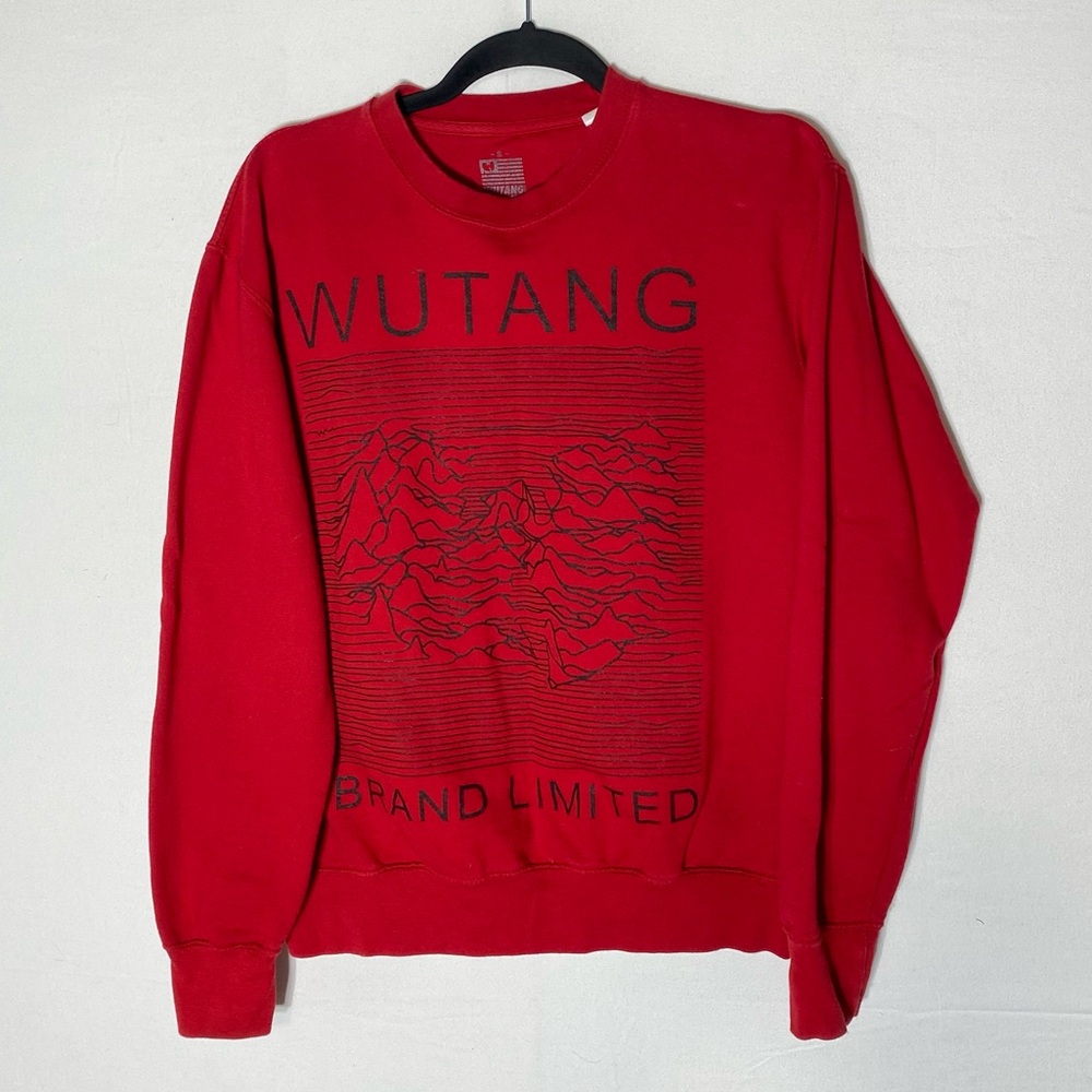 WuTang Brand Limited Red Cotton Wu Division Mashup Graphic Crew Neck Sweatshirt